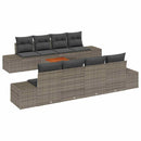 Havesofa Sæt med pude 9 pcs Grå polyrattan
