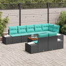 Havesofa Sæt 9 stk. Sort polyrattan