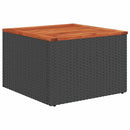Havesofa Sæt 7 stk. Sort polyrattan