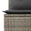 Havesofa Sæt med pude 7 pcs Grå Poly rattan
