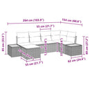 Havesofa Sæt 6 stk. Sort polyrattan