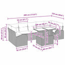Havesofa Sæt 8 stk. Sort polyrattan