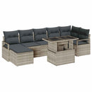 Havesofa Sæt med pude 8 pcs Lysegrå