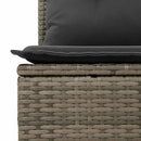 Havesofa Sæt med pude 5 pcs Grå polyrattan