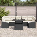 Havesofa Sæt 8 stk. Sort og Cream polyrattan