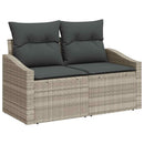Havesofa Sæt med pude 6 pcs Lysegrå
