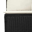 Sofa Sæt 9 stk. Sort og Cream polyrattan