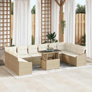 Sofa Sæt med pude 11 pcs Beige og creme polyrattan