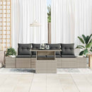 Sofa Sæt med pude 5 pcs Lysegrå polyrattan