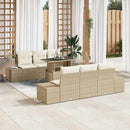Sofa Sæt 7 stk. Beige og creme polyrattan