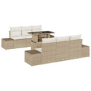 Sofa Sæt 7 stk. Beige og creme polyrattan