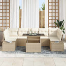 Sofa Sæt med pude 8 pcs Beige og creme polyrattan