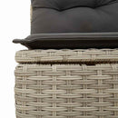 Havesofa Sæt med pude 8 pcs Lysegrå