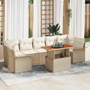 Havesofa Sæt med pude 8 pcs beige og cremefarvet