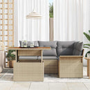 Havesofa Sæt 5 stk. beige og lysegrå