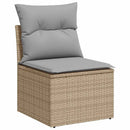 Havesofa Sæt 6 stk. beige og lysegrå