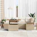 Havesofa Sæt 6 stk. beige og cremefarvet