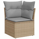 Havesofa Sæt 9 stk. beige og lysegrå