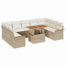 Havesofa Sæt 10 stk. beige og cremefarvet