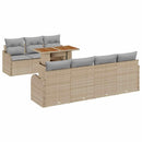 Havesofa Sæt med pude 8 pcs beige og lysegrå