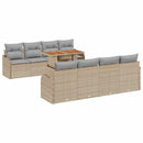 Havesofa Sæt med pude 7 pcs beige og lysegrå