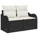 Havesofa Sæt 5 stk. 4-Antal sæder Sort og Cream polyrattan