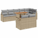 Havesofa Sæt med pude 9 pcs beige og lysegrå