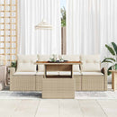 Havesofa Sæt 5 pcs beige og cremefarvet
