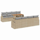 Havesofa Sæt med pude 7 pcs beige og lysegrå