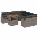 Havesofa Sæt med pude 9 pcs Grå