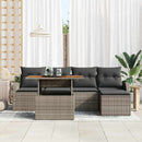 Havesofa Sæt med pude 6 pcs Grå