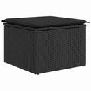 Havesofa Sæt med pude 6 pcs Sort