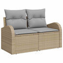 Havesofa Sæt 5 stk. beige og lysegrå