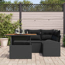 Havesofa Sæt med pude 5 pcs Sort