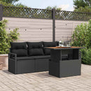 Havesofa Sæt med pude 5 pcs Sort