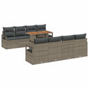 Havesofa Sæt med pude med pude 9 pcs Grå og Brun