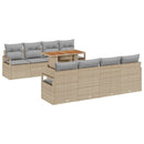 Havesofa Sæt med pude med pude 9 pcs Beige og grå