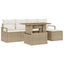 Havesofa Sæt 6 pcs Beige og creme
