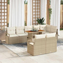 Havesofa Sæt med pude med pude 9 pcs Beige og creme