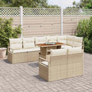 Havesofa Sæt med pude med pude 9 pcs Beige og creme