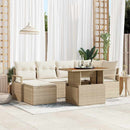 Havesofa Sæt 7 pcs Beige og creme