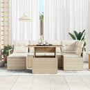 Havesofa Sæt 7 pcs Beige og creme