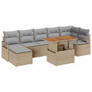 Have Spisebordssæt med pude 8 pcs Beige og grå