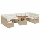 Havesofa Sæt med pude 11 pcs Beige og creme