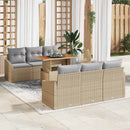 Havesofa Sæt med pude med pude 7 pcs Beige og grå
