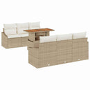 Havesofa Sæt 7 stk. Beige og creme