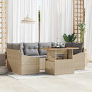 Have Spisebordssæt med pude 7 pcs Beige og grå