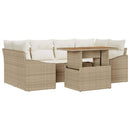 Havesofa Sæt 7 stk. Beige og creme