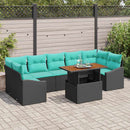 Have Spisebordssæt med pude 8 pcs Sort og Teal