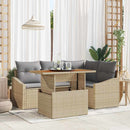 Havesofa Sæt 5 stk. Beige og grå